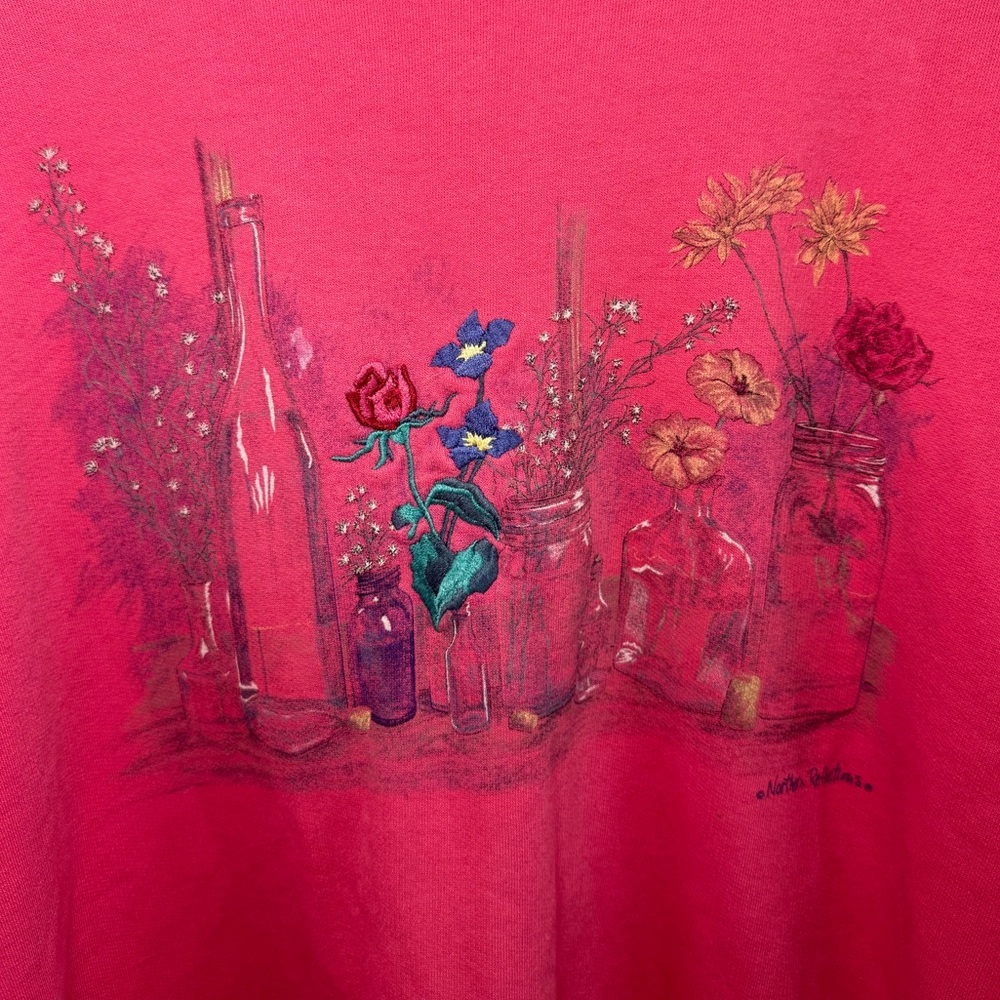 VINTAGE NORTHERN REFLECTIONS FLORAL CREW NECK - Picture 5 of 7